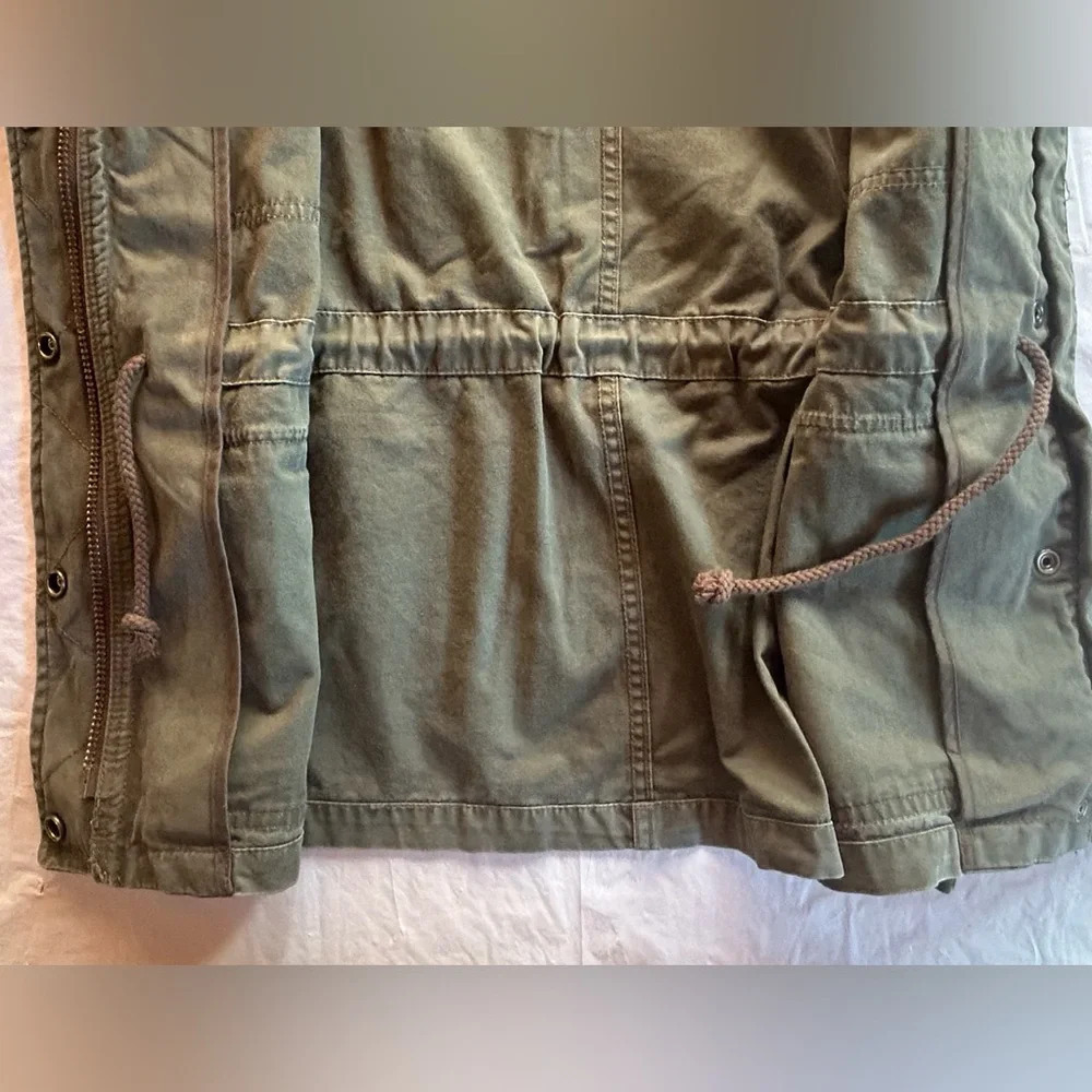 Madewell Army Green Jacket with Cinched Waist  XXS - Picture 4 of 8